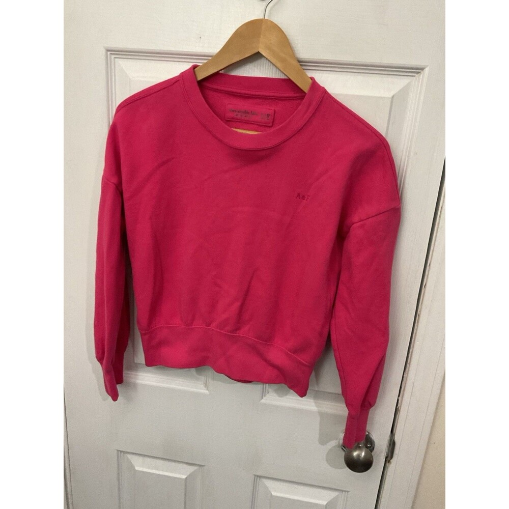Abercrombie Kids Girls 11/12 Pink Crewneck Sweatshirt Fleece